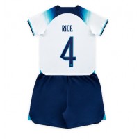 Dětský Fotbalový dres Anglie Declan Rice #4 MS 2022 Domácí Krátký Rukáv (+ trenýrky)